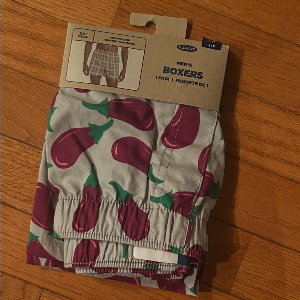 OLD NAVY Eggplant Mens Boxers L NWT